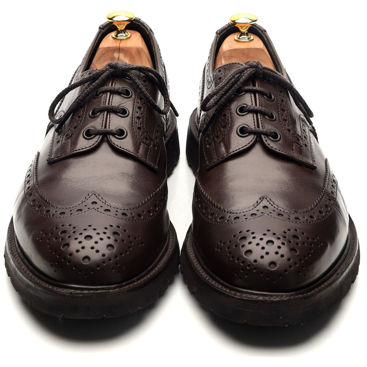 &#39;Bourton&#39; Dark Brown Leather Derby Brogues UK 11