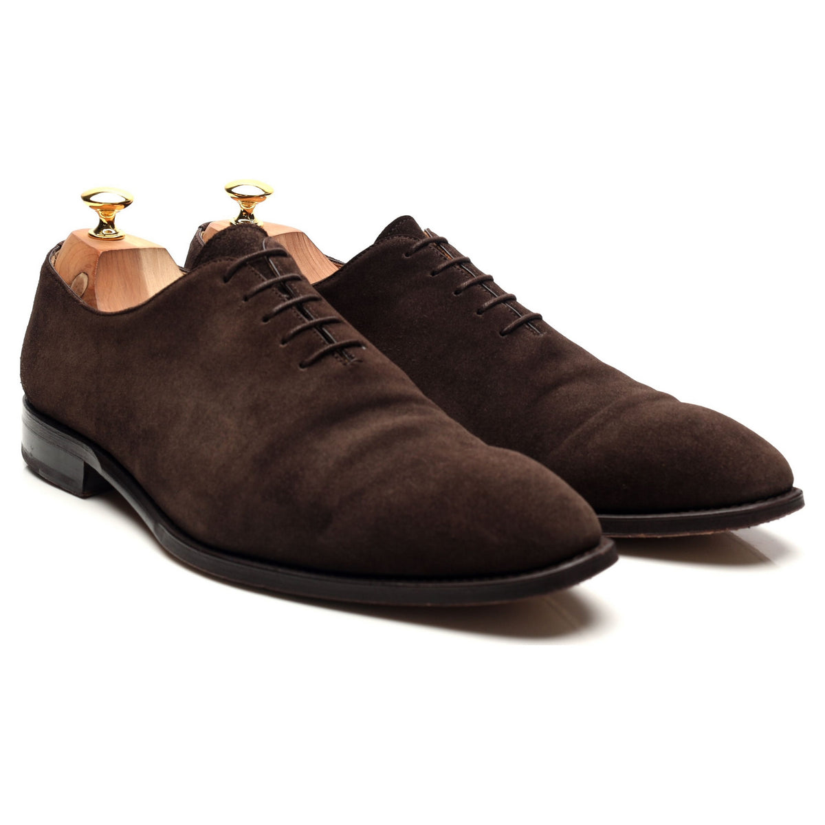 &#39;5216&#39; Dark Brown Suede Wholecut Oxford UK 11.5