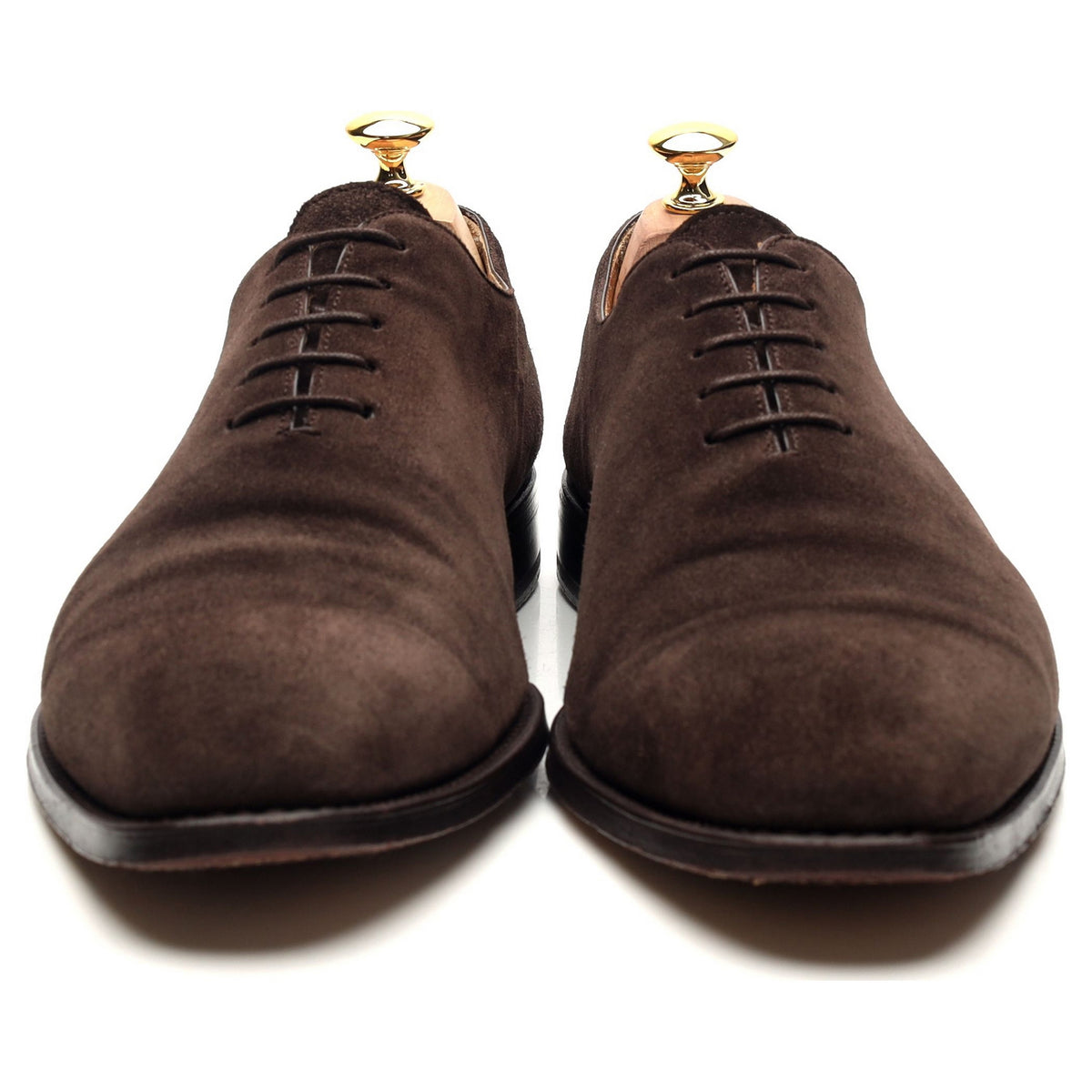 &#39;5216&#39; Dark Brown Suede Wholecut Oxford UK 11.5