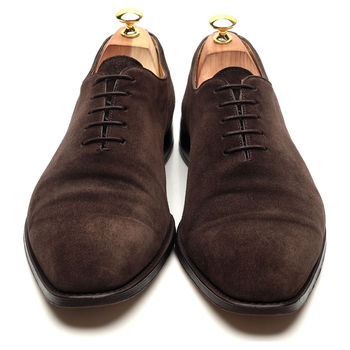 &#39;5216&#39; Dark Brown Suede Wholecut Oxford UK 11.5