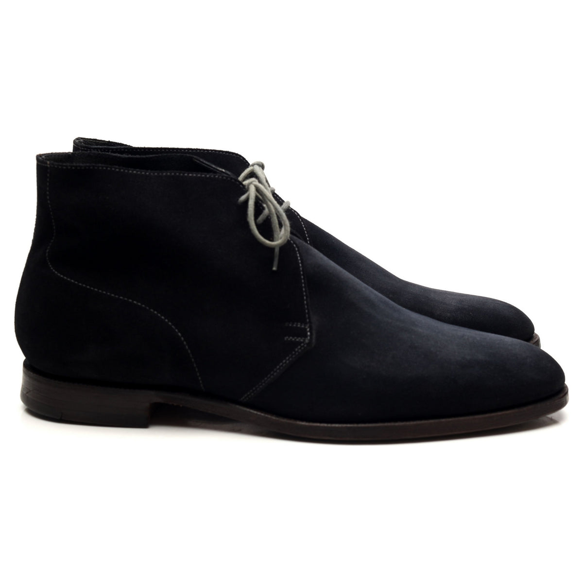 &#39;Chukka&#39; Navy Blue Suede Chukka Boots UK 11.5 E