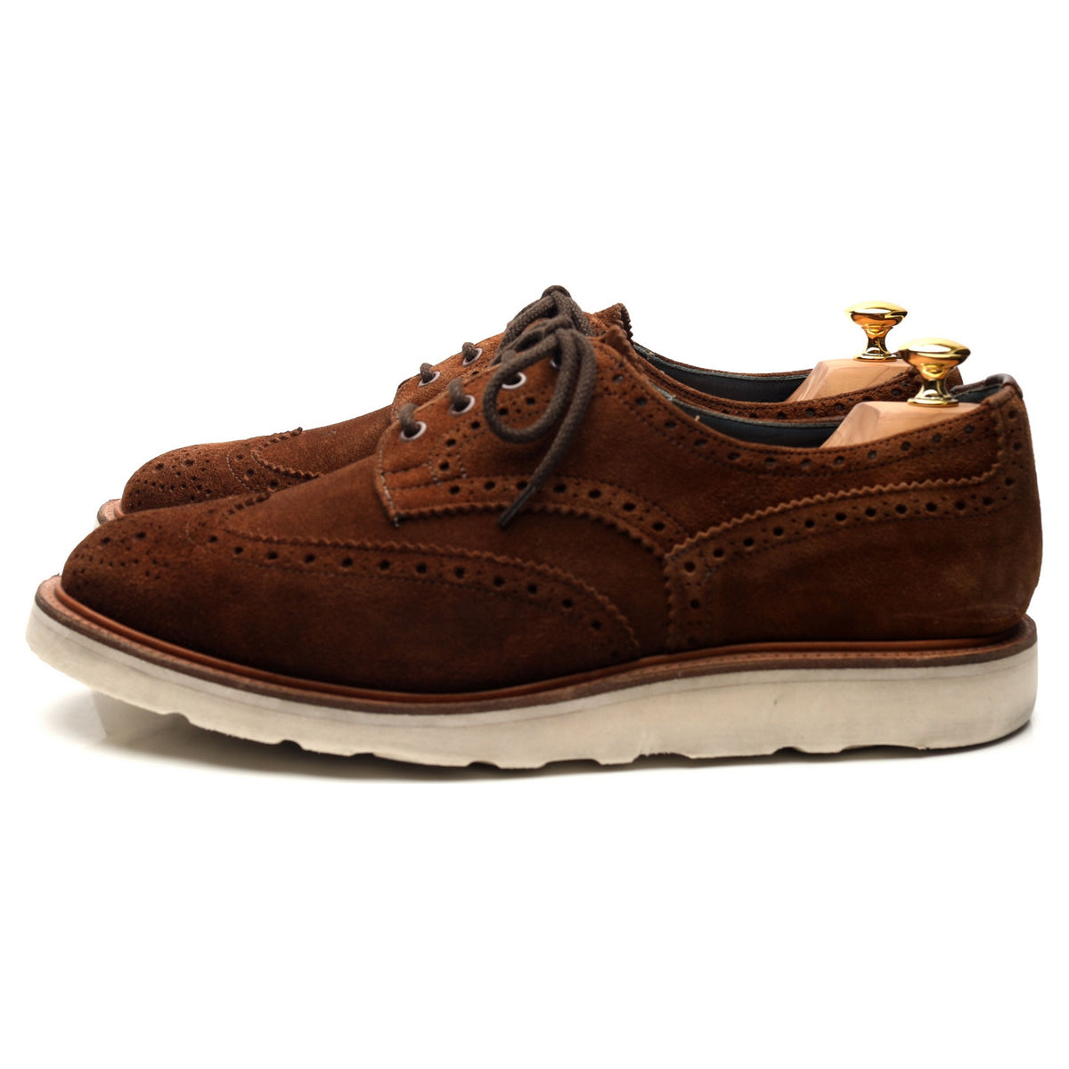 &#39;Bourton&#39; Brown Suede Derby Brogues UK 11