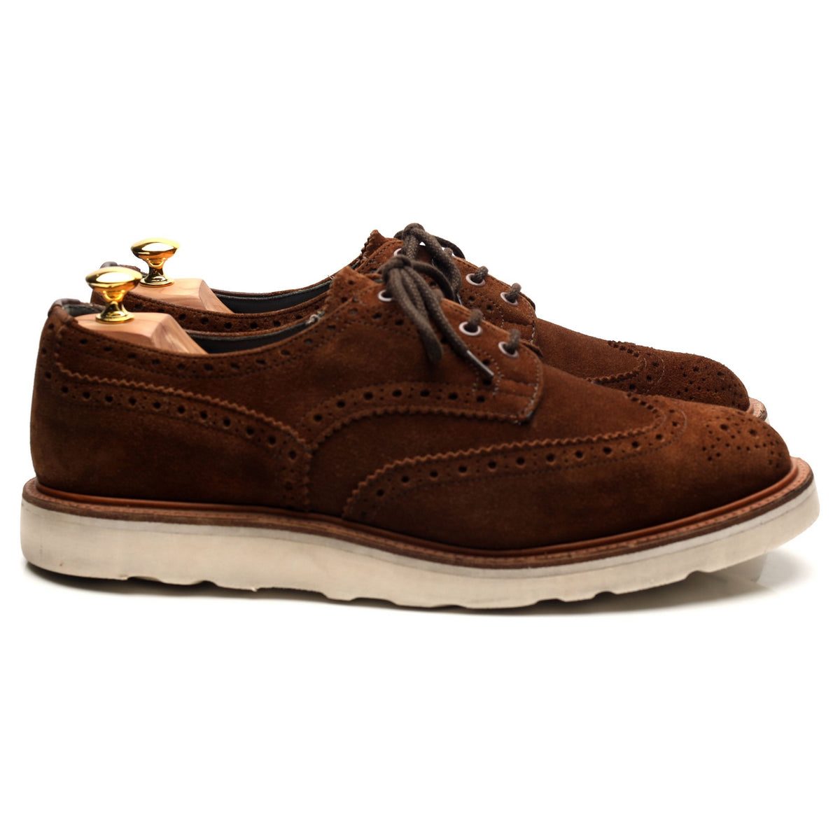 &#39;Bourton&#39; Brown Suede Derby Brogues UK 11