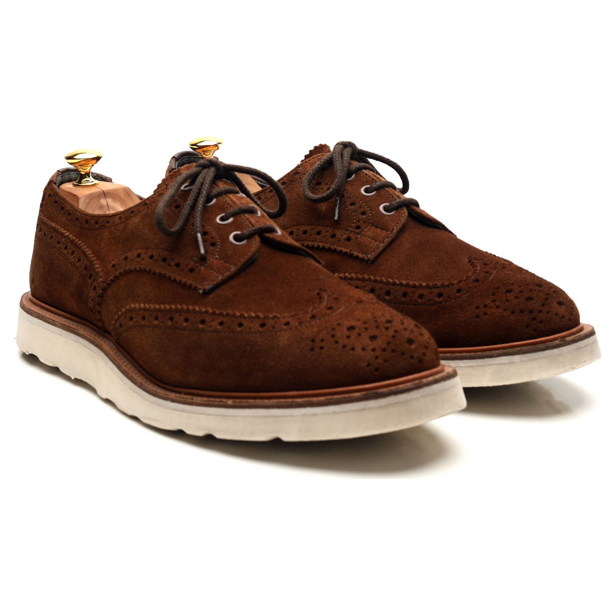 &#39;Bourton&#39; Brown Suede Derby Brogues UK 11