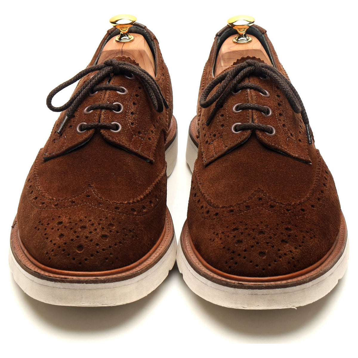 &#39;Bourton&#39; Brown Suede Derby Brogues UK 11