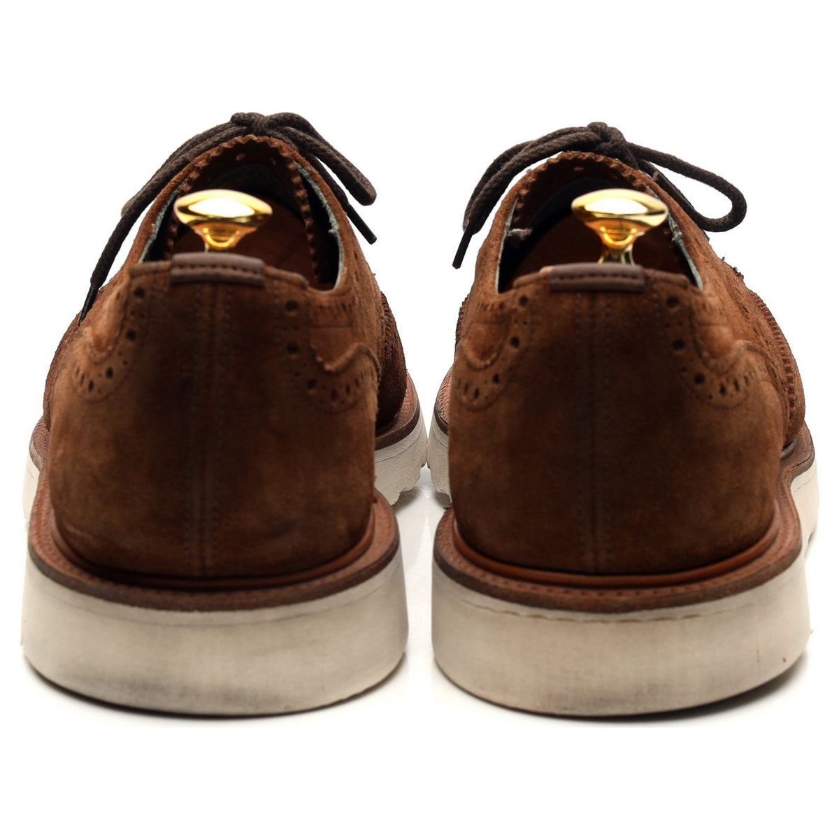 &#39;Bourton&#39; Brown Suede Derby Brogues UK 11