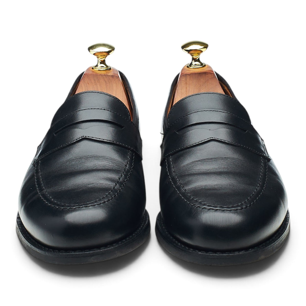'Stenhammar II' Black Leather Loafers UK 7.5