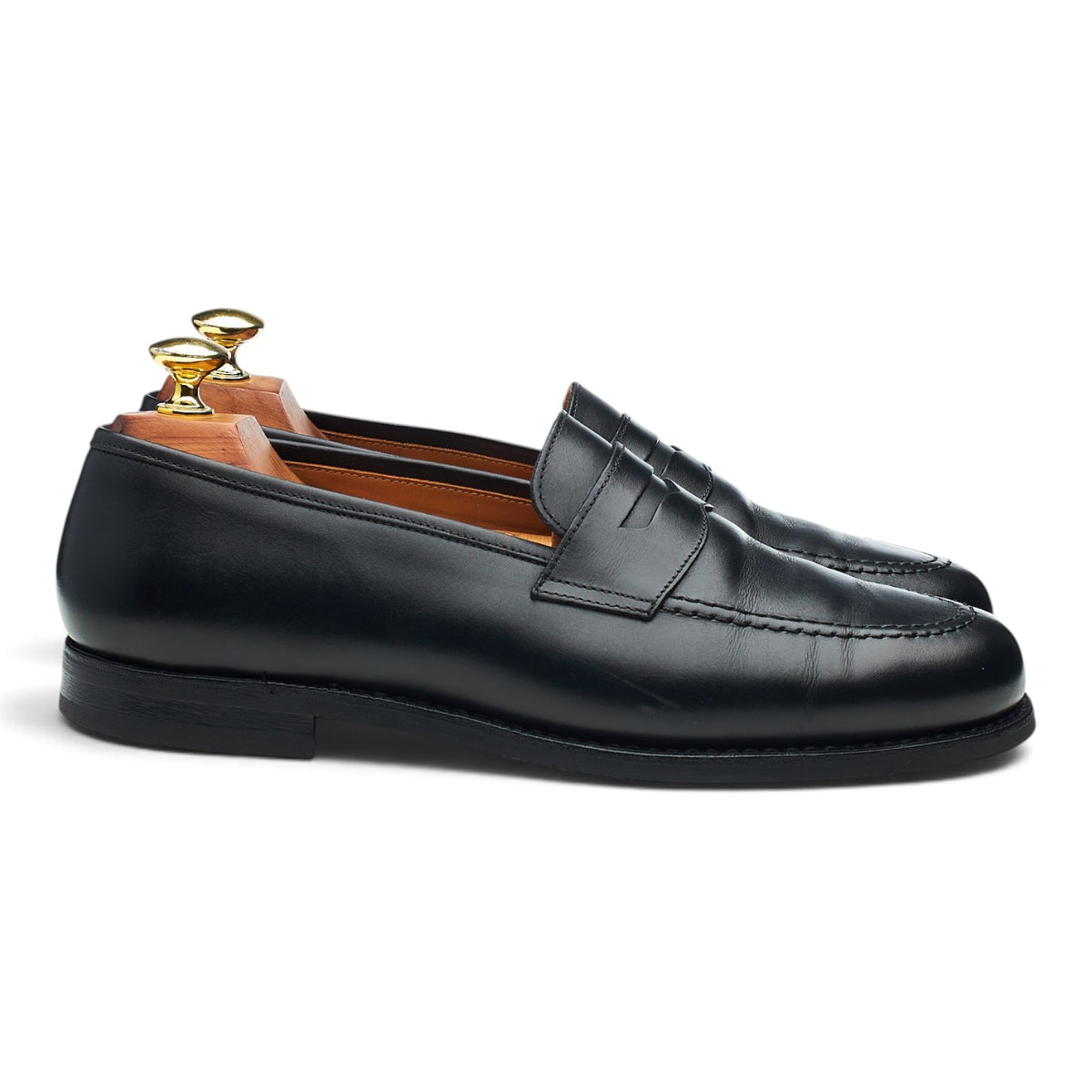 'Stenhammar II' Black Leather Loafers UK 7.5