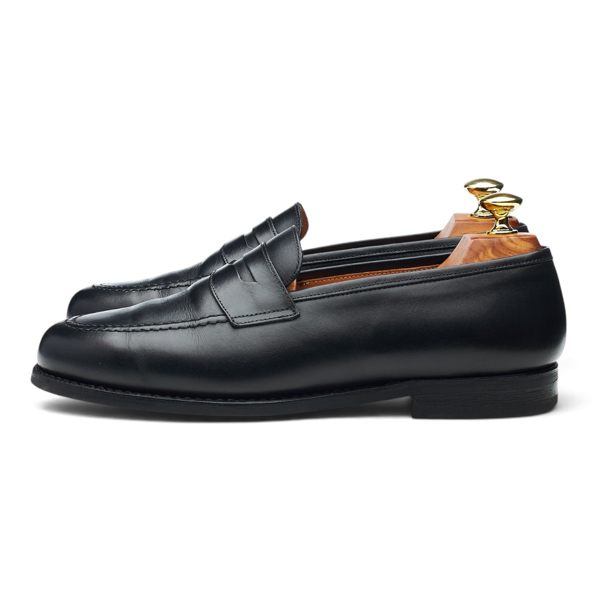 'Stenhammar II' Black Leather Loafers UK 7.5