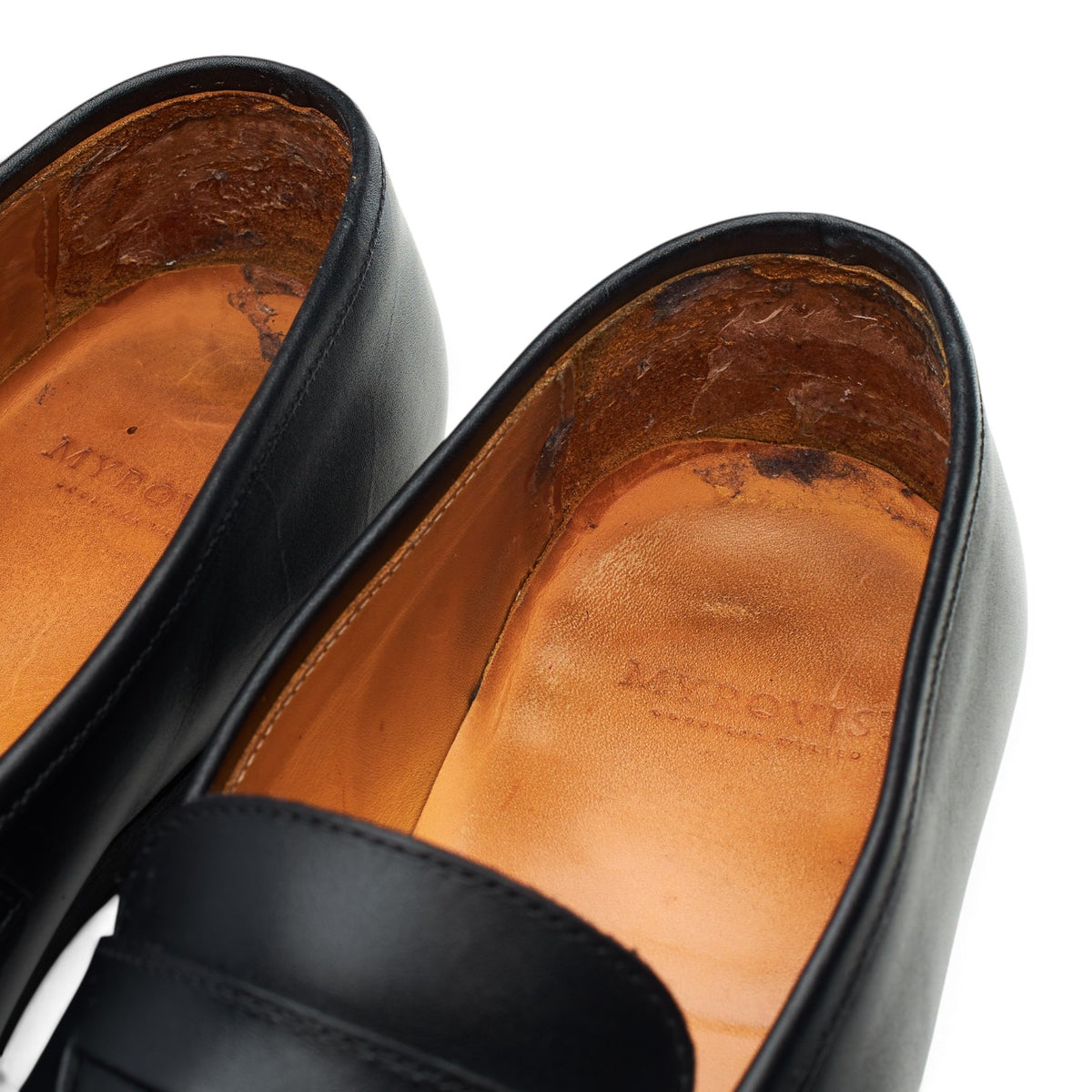 'Stenhammar II' Black Leather Loafers UK 7.5