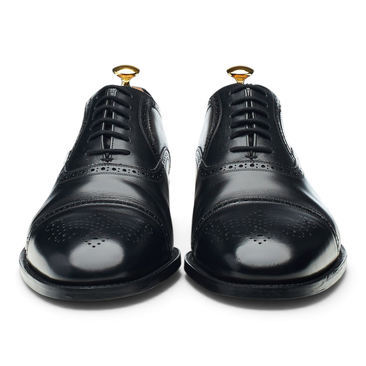 Royal Collection 'Edward' Black Leather Oxford Brogues UK 11 G