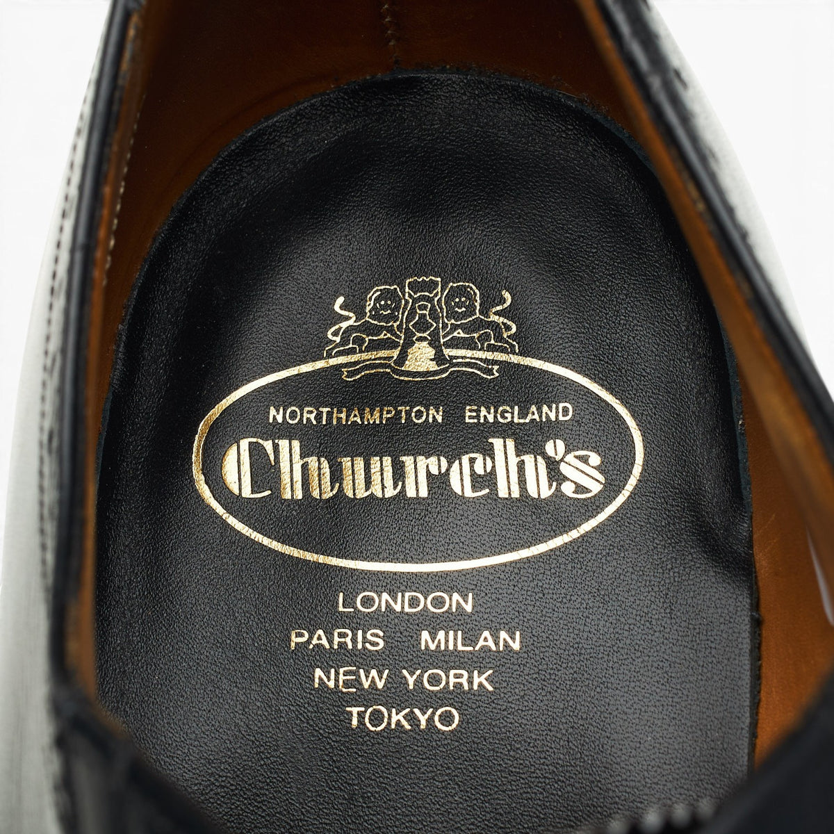 Royal Collection 'Edward' Black Leather Oxford Brogues UK 11 G