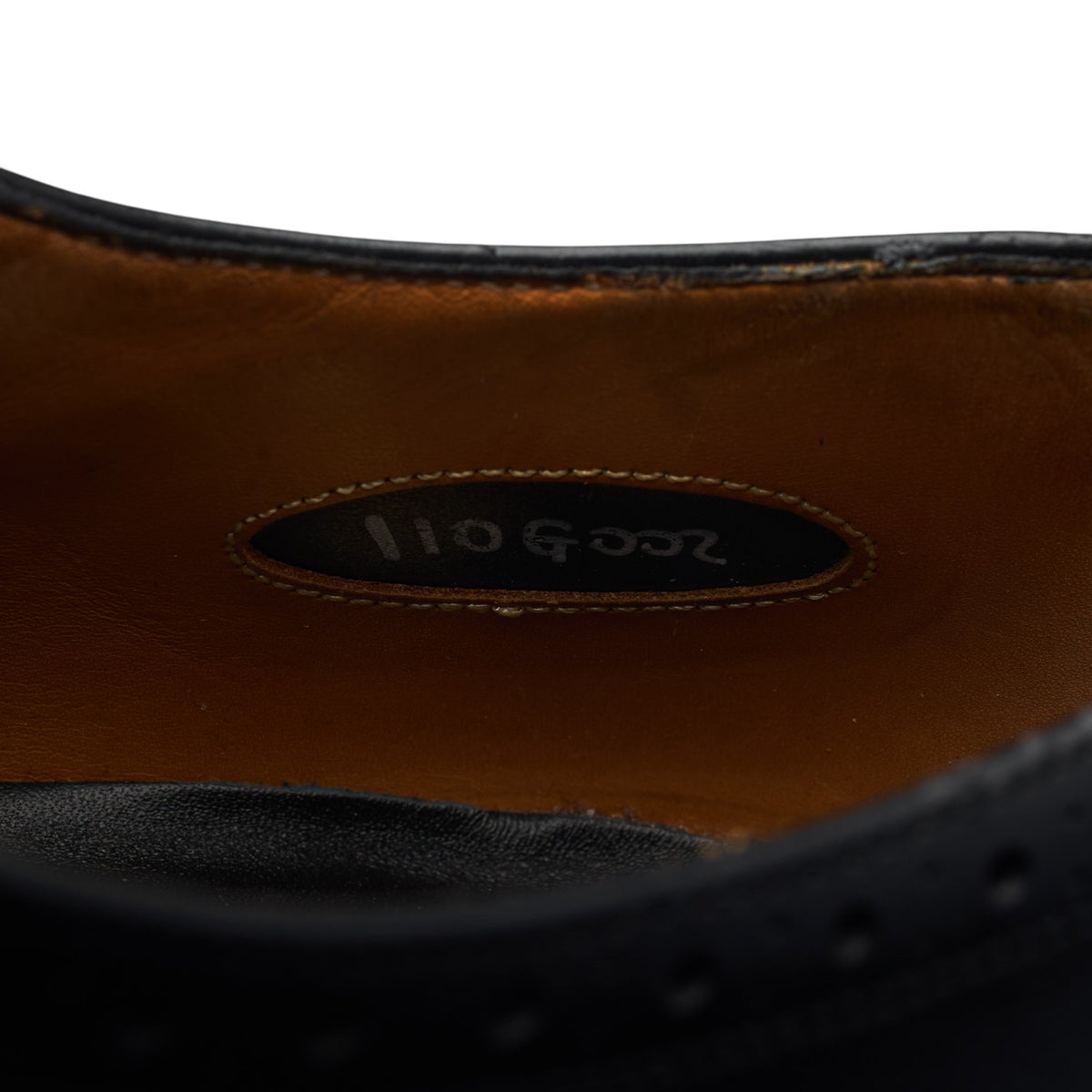 Royal Collection 'Edward' Black Leather Oxford Brogues UK 11 G