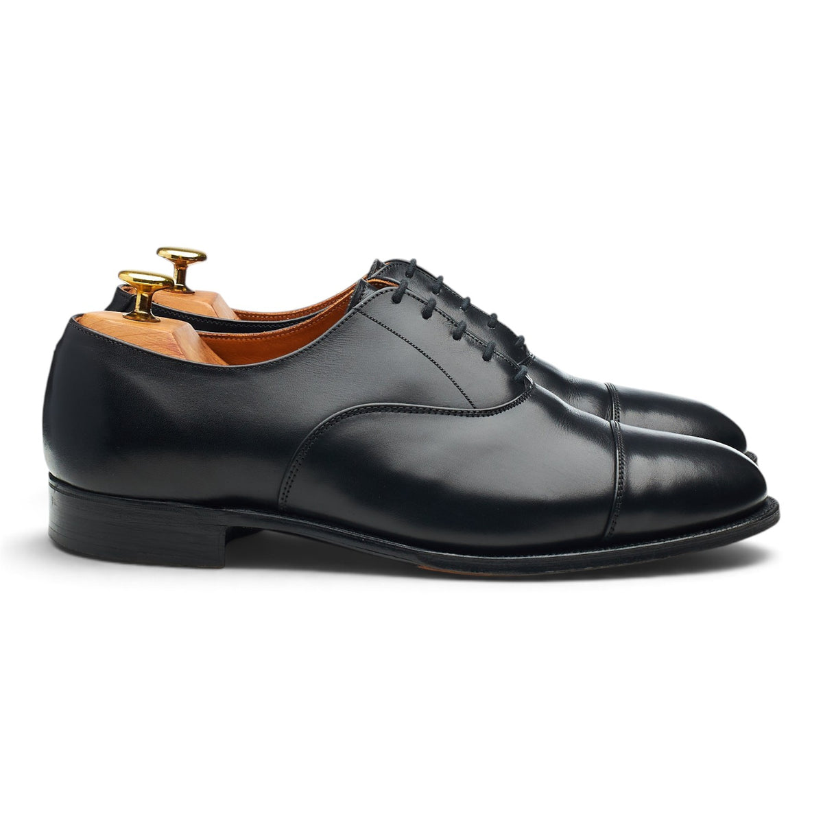 Vintage Black Leather Oxford UK 8