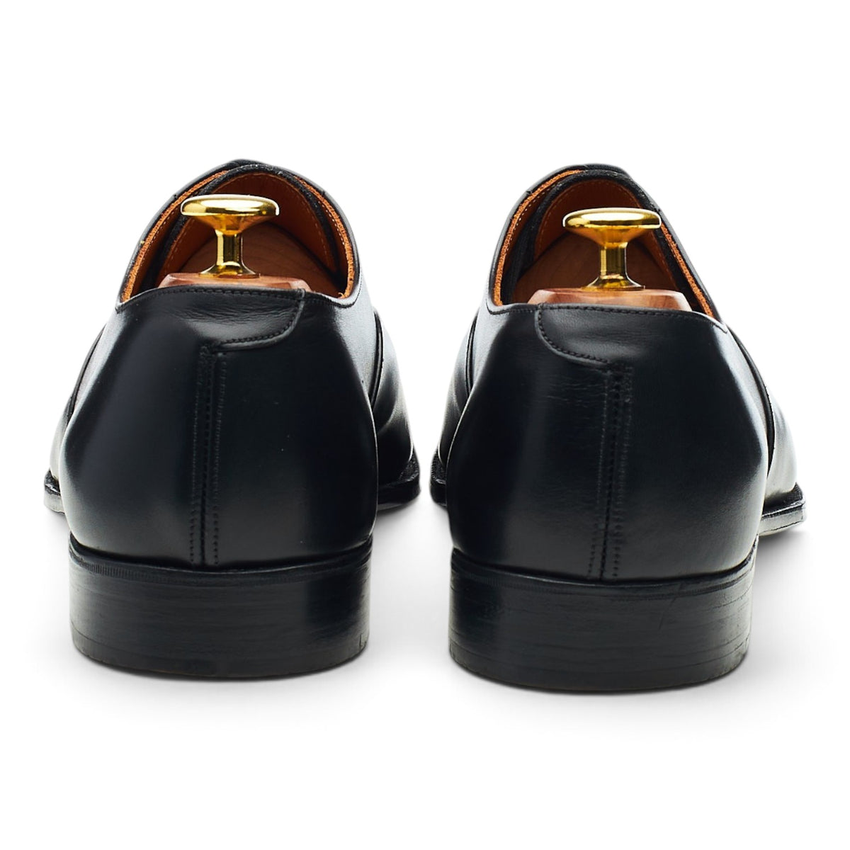 Vintage Black Leather Oxford UK 8