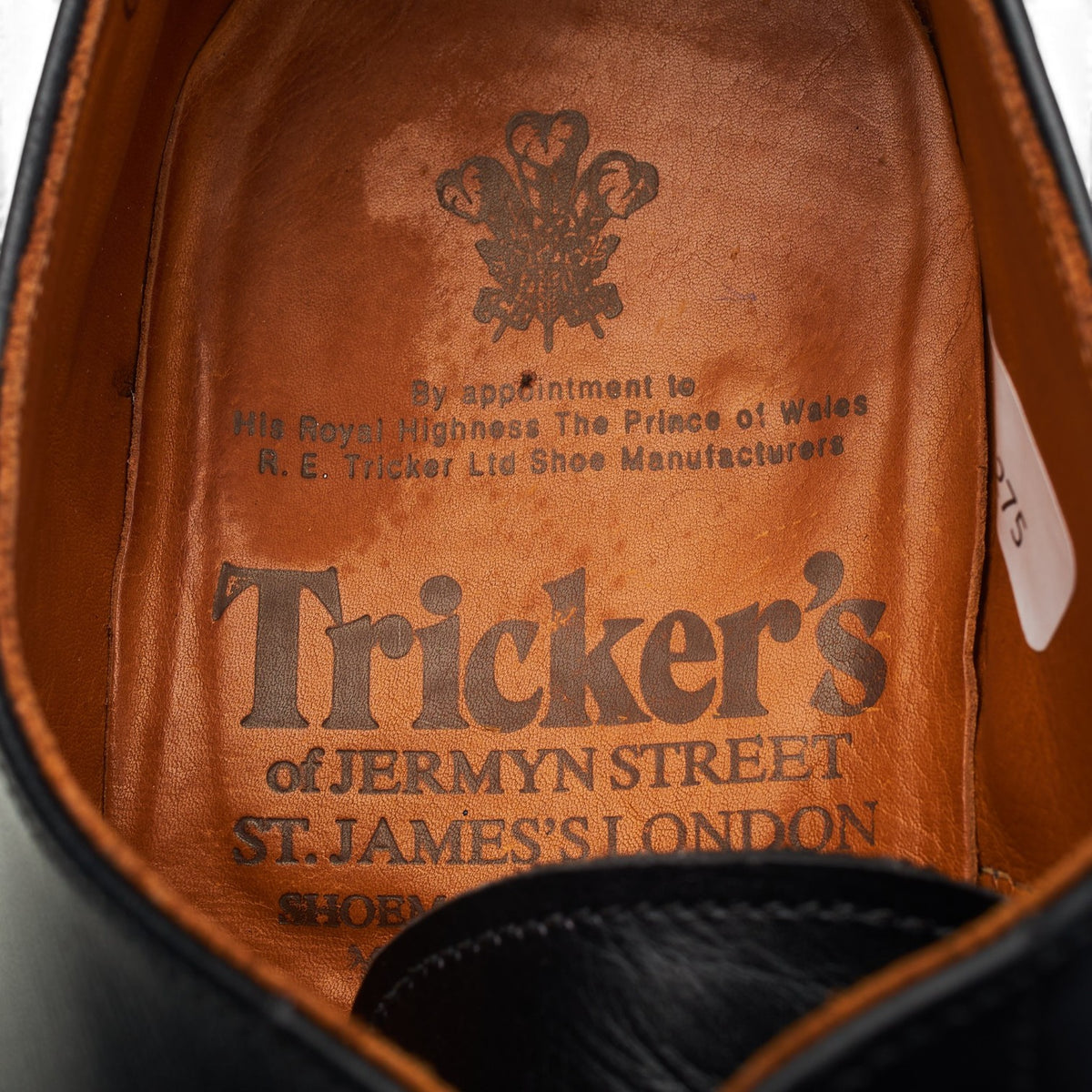 Vintage Black Leather Oxford UK 8