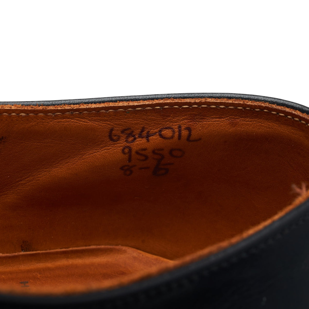 Vintage Black Leather Oxford UK 8