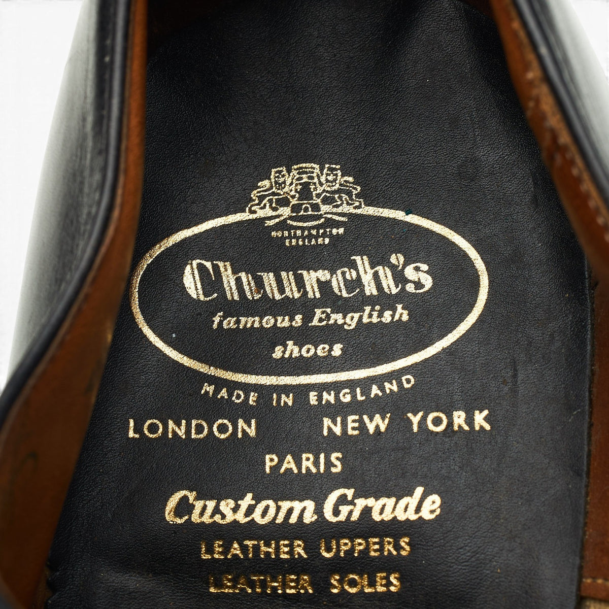 'Consul IV' Black Leather Oxford UK 8 F