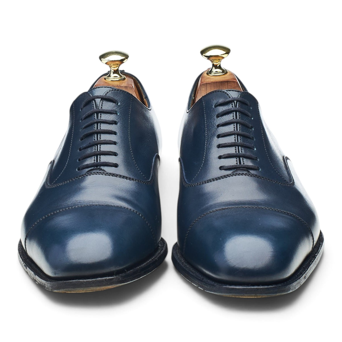 '415' Navy Blue Leather Oxford 7 E UK 7.5