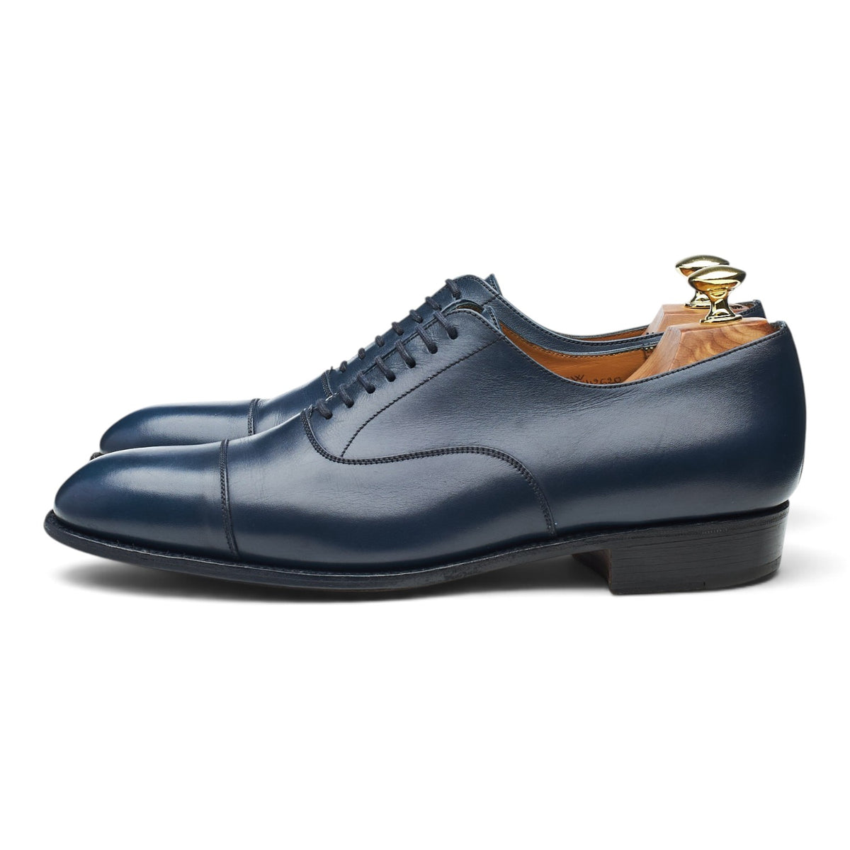 '415' Navy Blue Leather Oxford 7 E UK 7.5