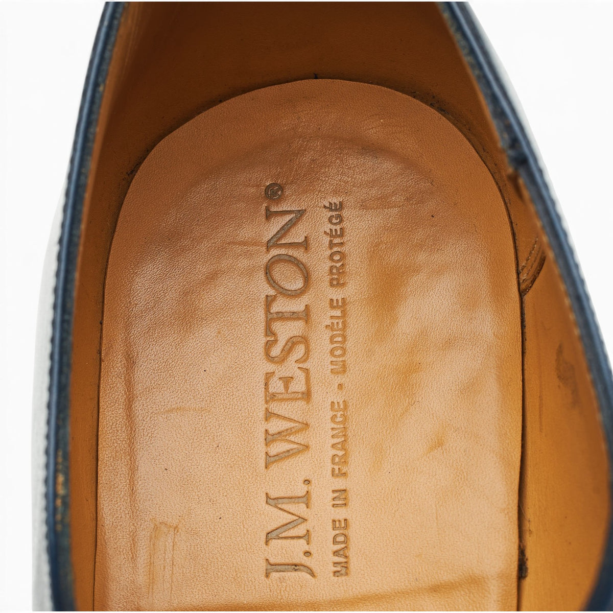 '415' Navy Blue Leather Oxford 7 E UK 7.5