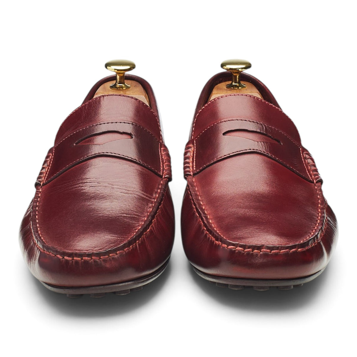 'Donnington' Burgundy Leather Driving Loafers UK 8 EU 42 F