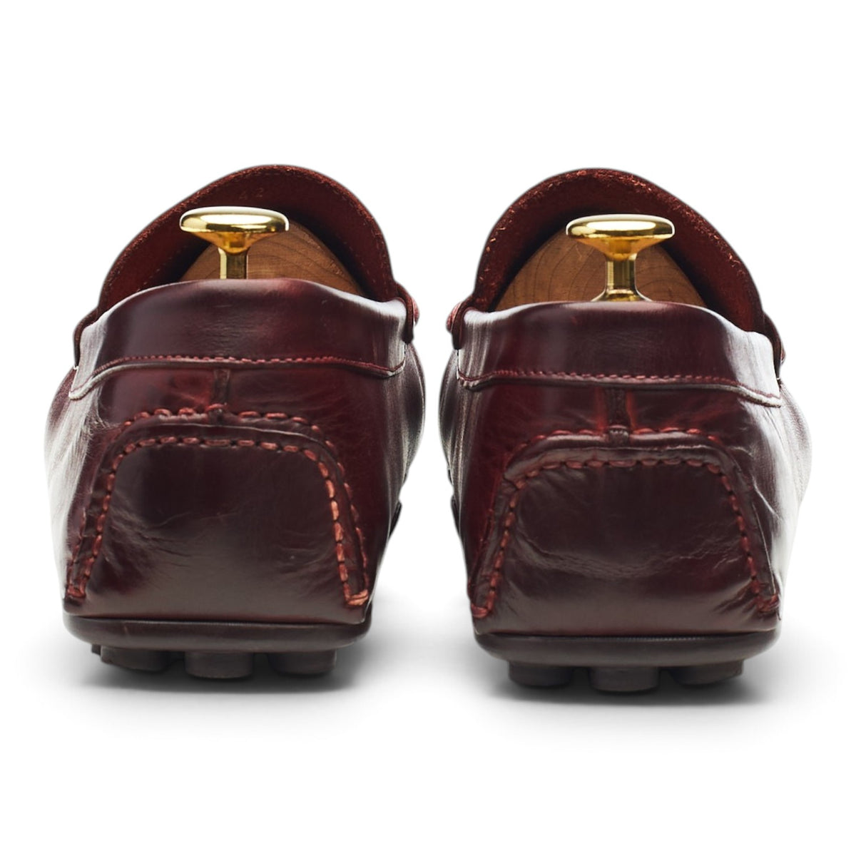 'Donnington' Burgundy Leather Driving Loafers UK 8 EU 42 F
