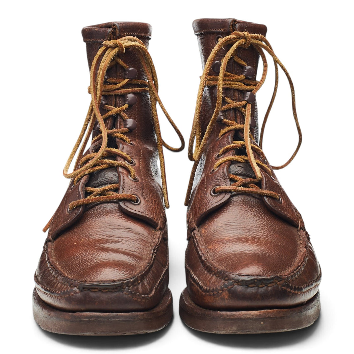 'Maine Guide' Brown Leather Boots UK 11