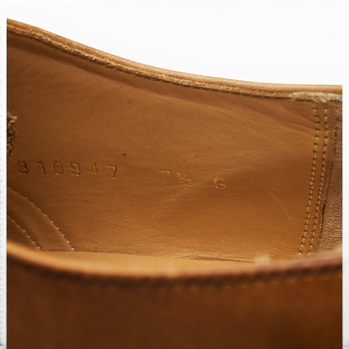 Tan Brown Leather Oxford Brogues UK 7.5 G