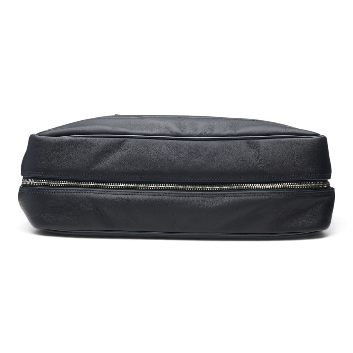 Navy Blue Leather Traveller Utility Tote Bag