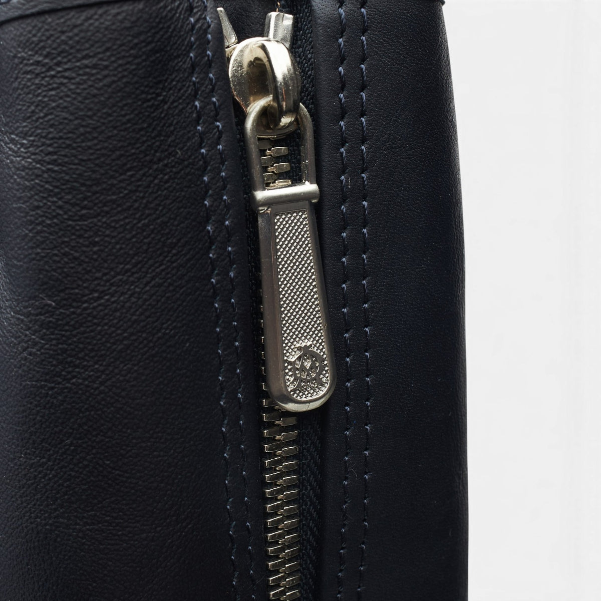 Navy Blue Leather Traveller Utility Tote Bag