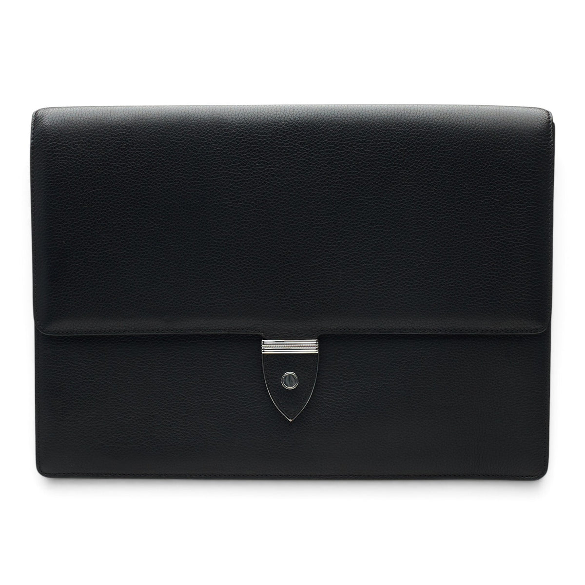Black Grain Leather Folio / Document Holder