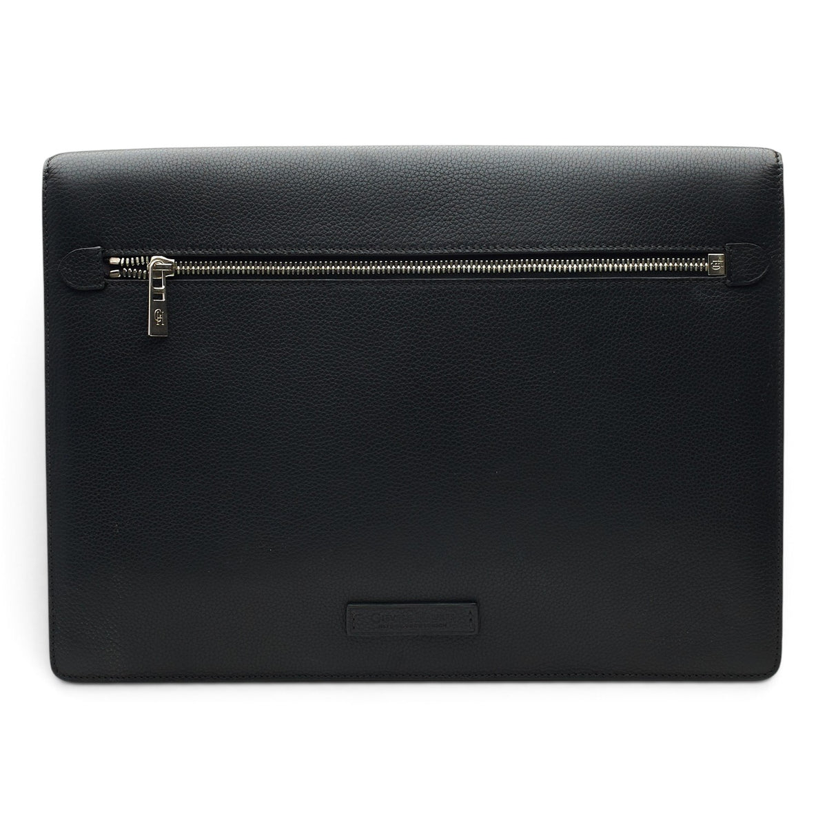 Black Grain Leather Folio / Document Holder