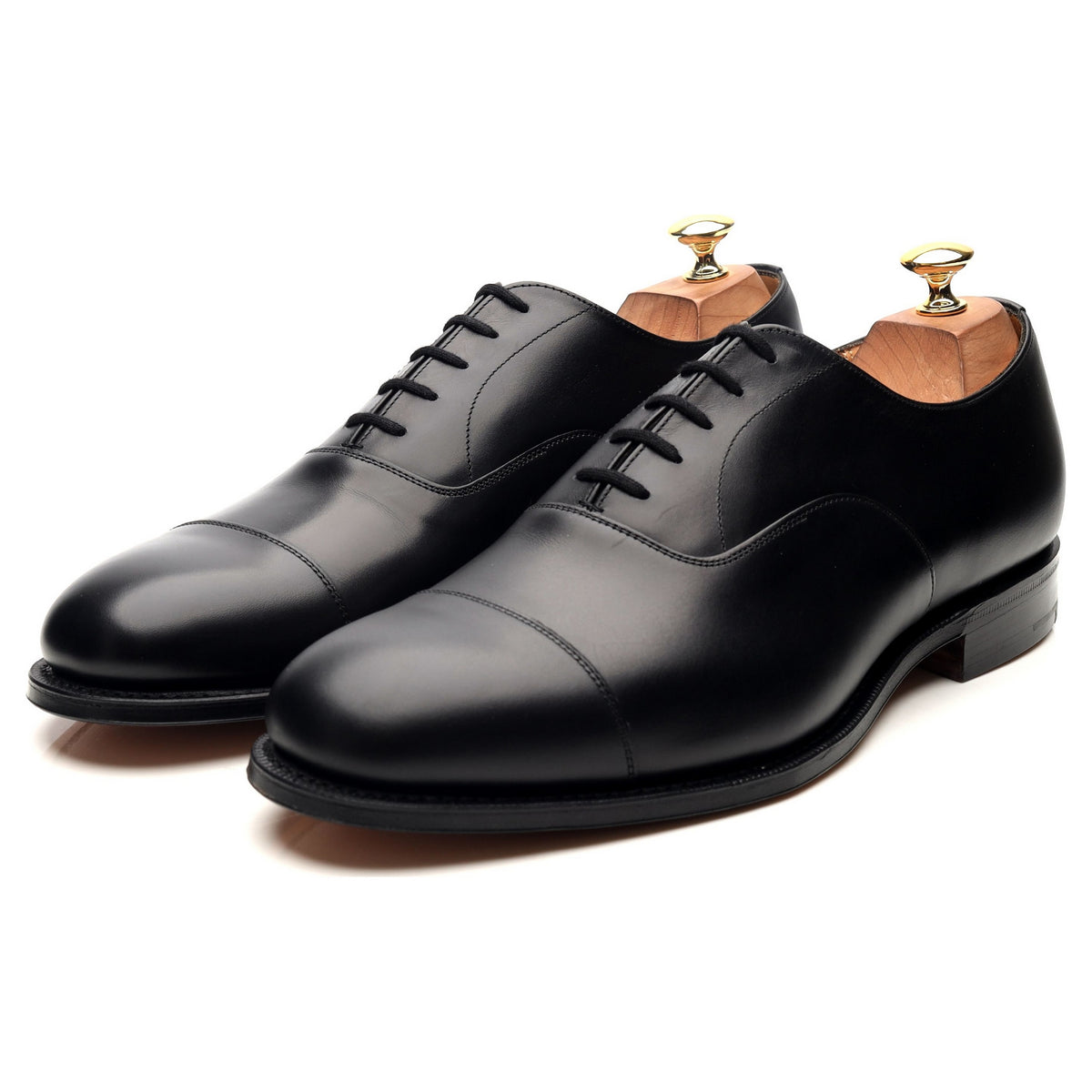 &#39;Consul&#39; Black Leather Oxford UK 10 G