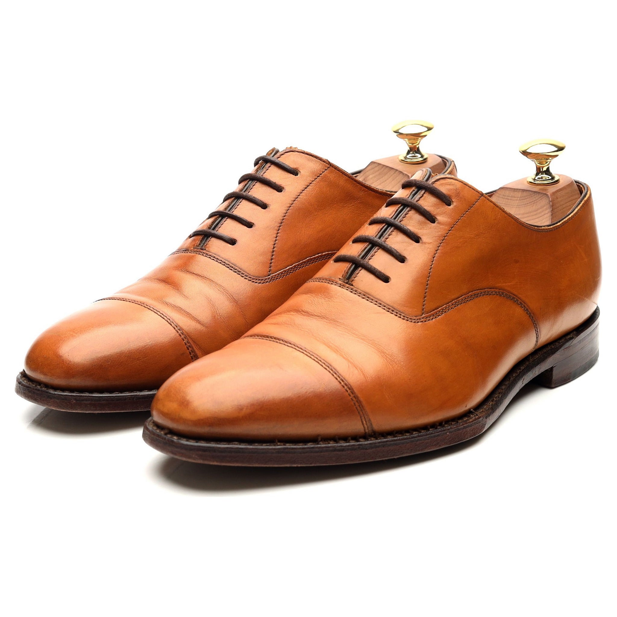 1880 'Aldwych' Tan Brown Leather Oxford UK 6.5 F - Abbot's Shoes