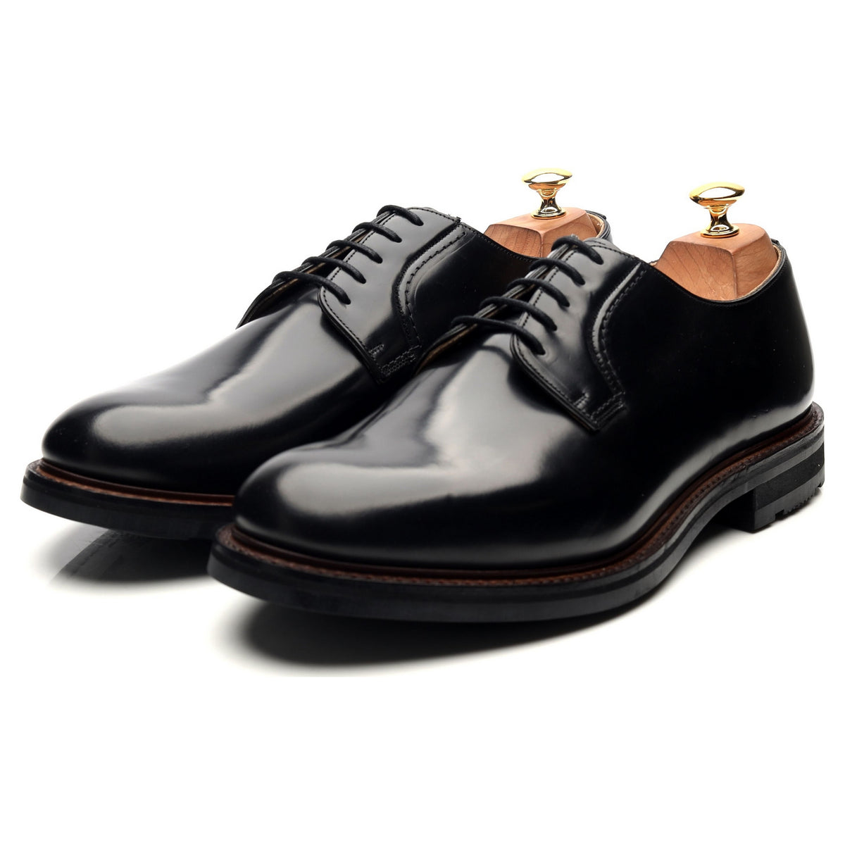 &#39;Woodbridge&#39; Black Leather Derby UK 10 G