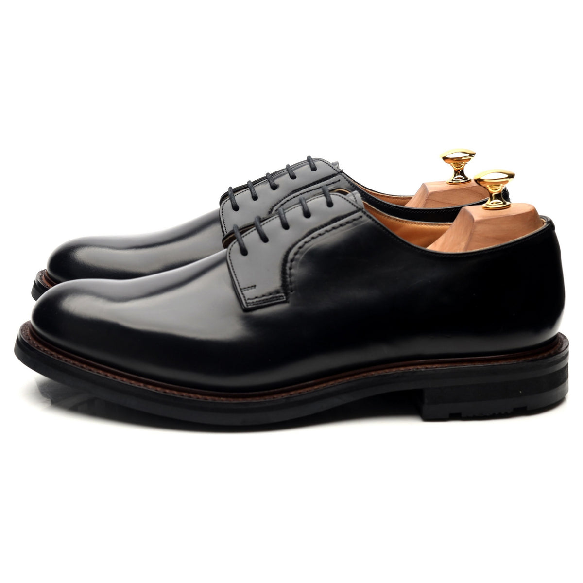 &#39;Woodbridge&#39; Black Leather Derby UK 10 G