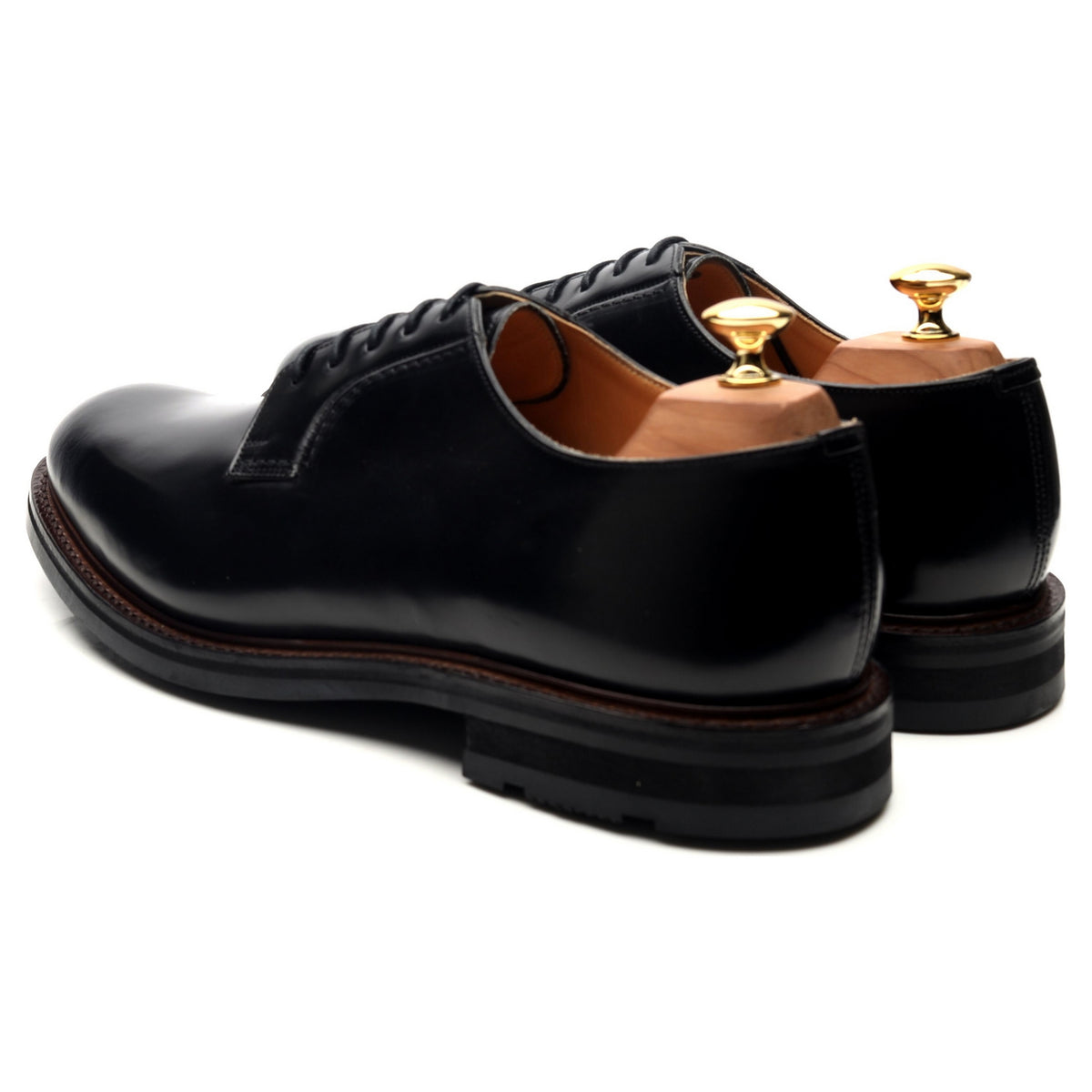 &#39;Woodbridge&#39; Black Leather Derby UK 10 G