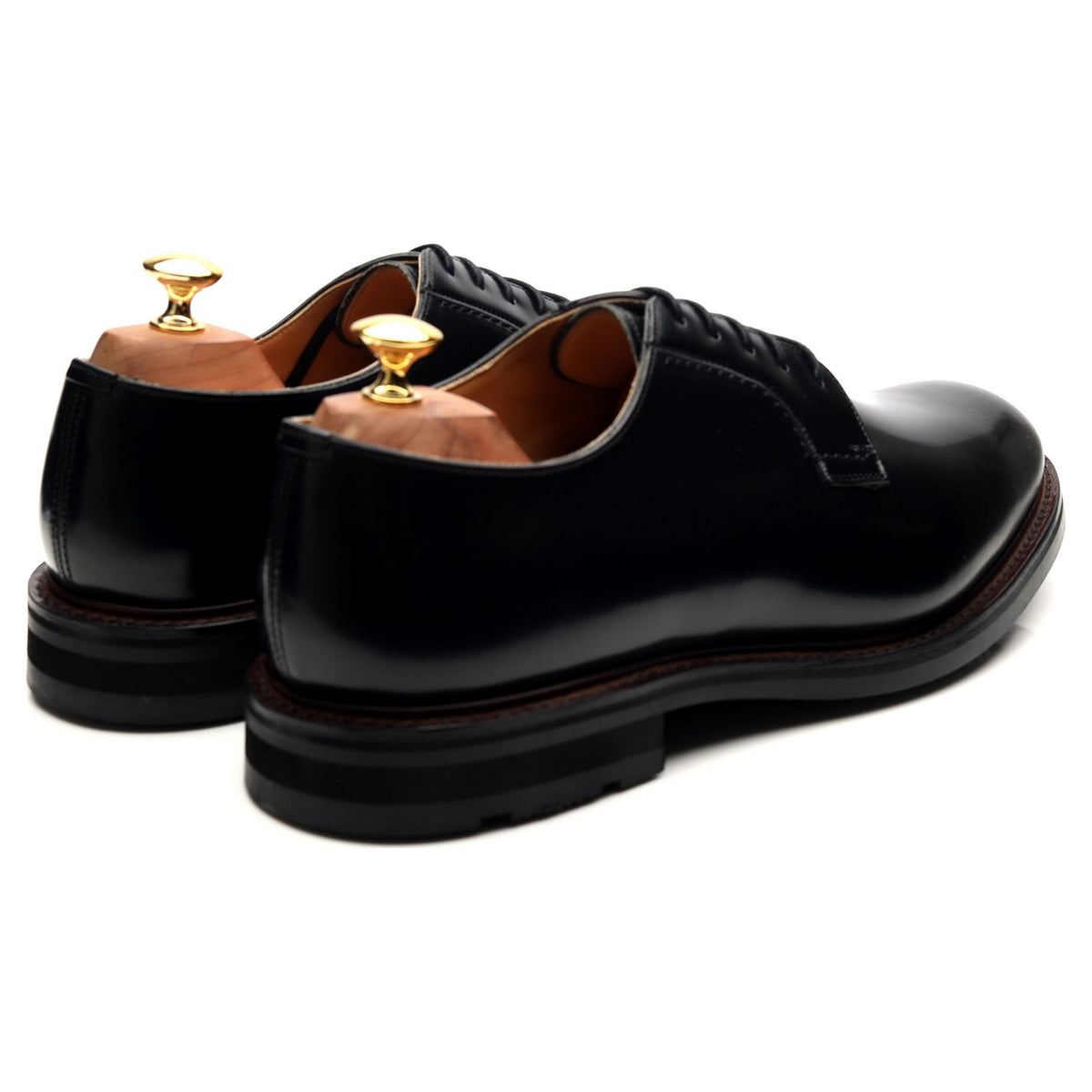 &#39;Woodbridge&#39; Black Leather Derby UK 10 G