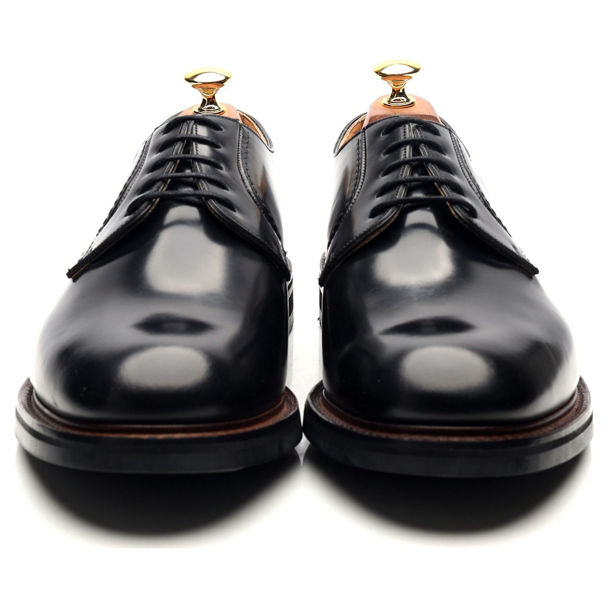 &#39;Woodbridge&#39; Black Leather Derby UK 10 G