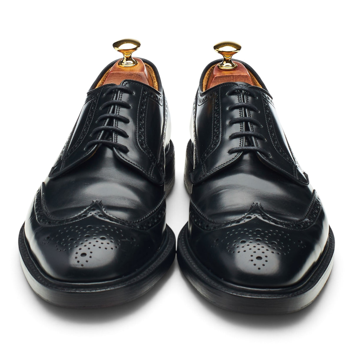 'Grafton' Black Leather Derby Brogues UK 8.5 F