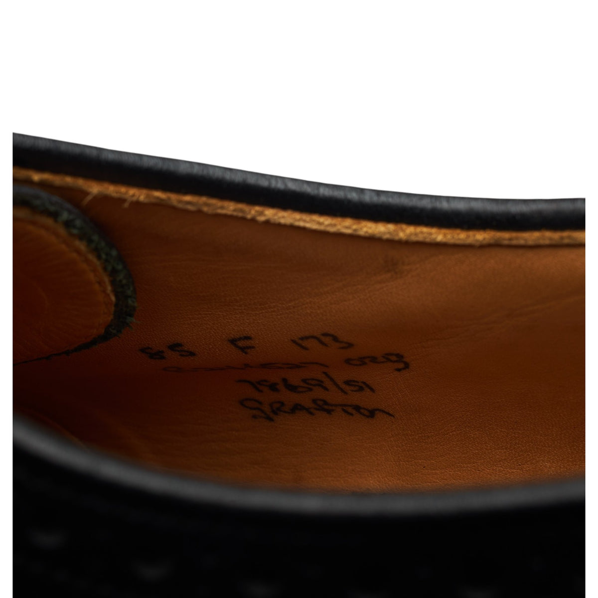 'Grafton' Black Leather Derby Brogues UK 8.5 F