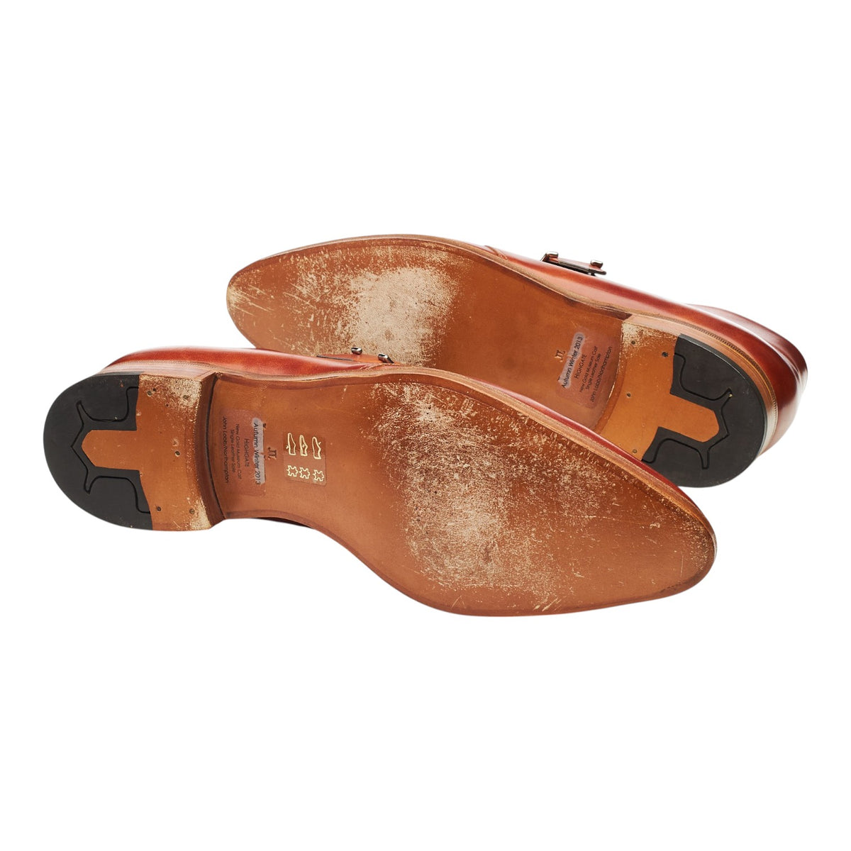 'Highgate' Tan Brown Museum Leather Monk Strap Boots UK 7 E