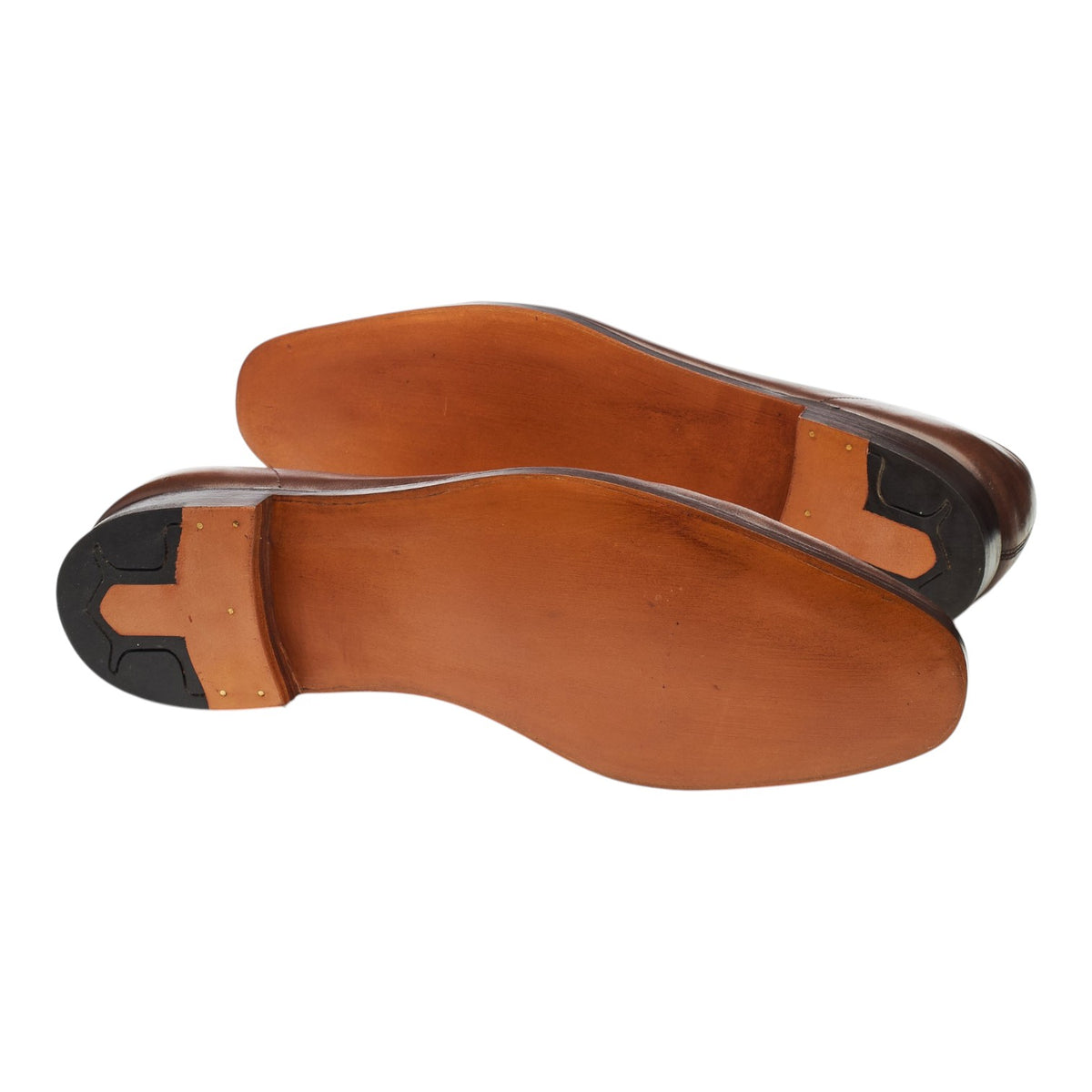 'Ashley' Dark Brown Leather Split Toe Loafers UK 10.5 E