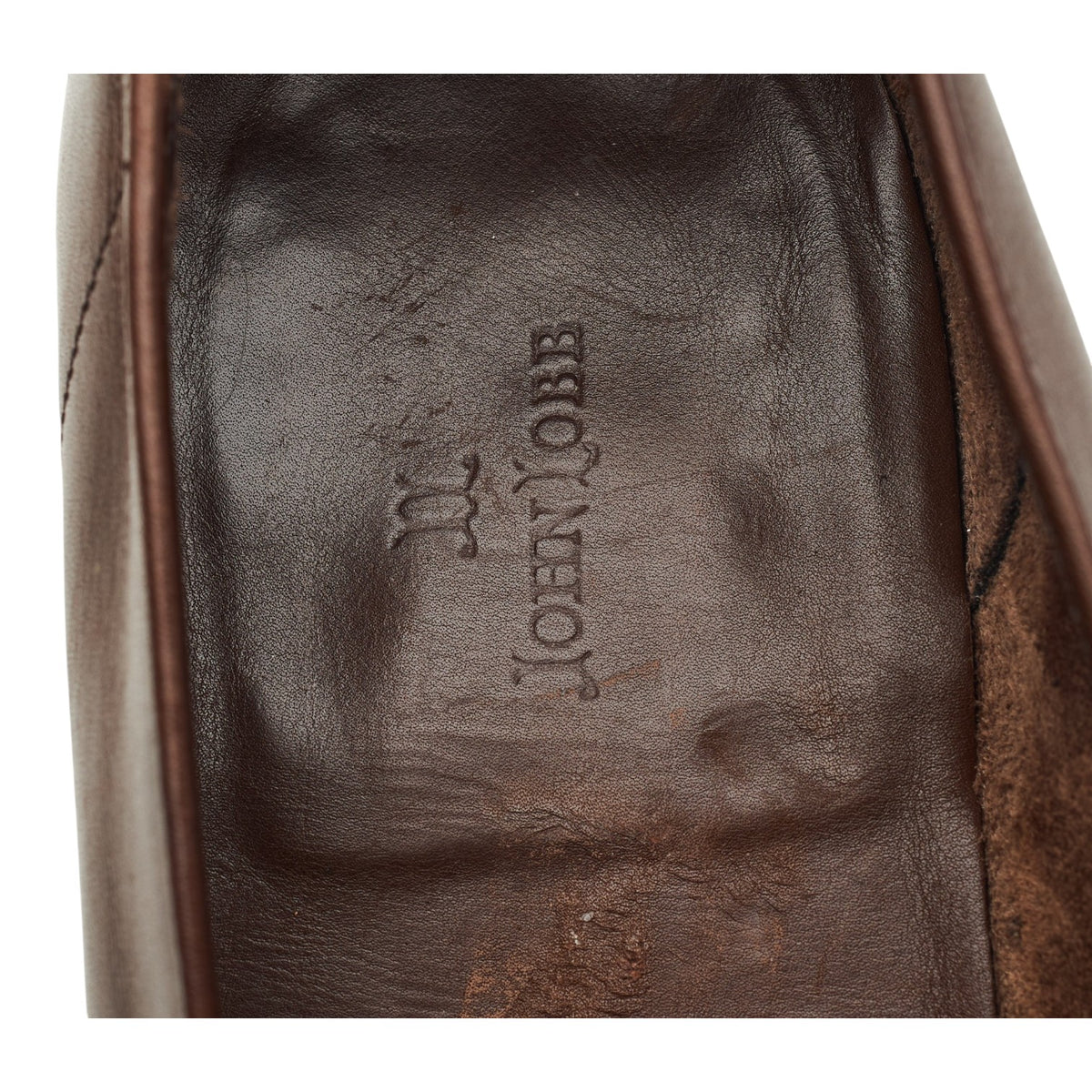 'Ashley' Dark Brown Leather Split Toe Loafers UK 10.5 E