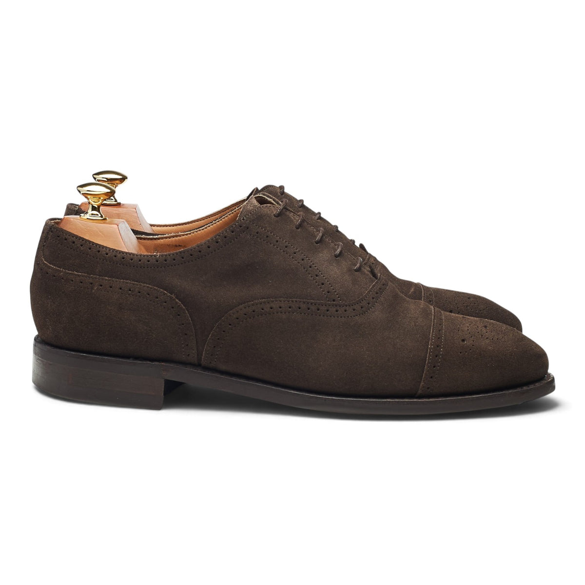 'Kelmarsh' Dark Brown Suede Oxford Brogues UK 9.5 F