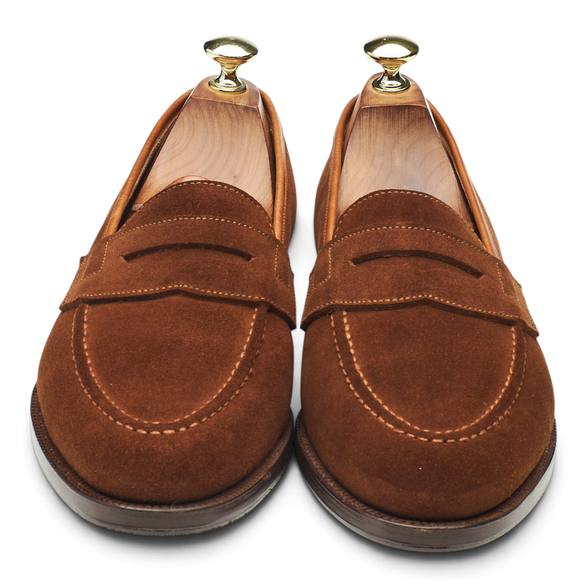 'Eaton' Snuff Brown Suede Loafers UK 7 EX