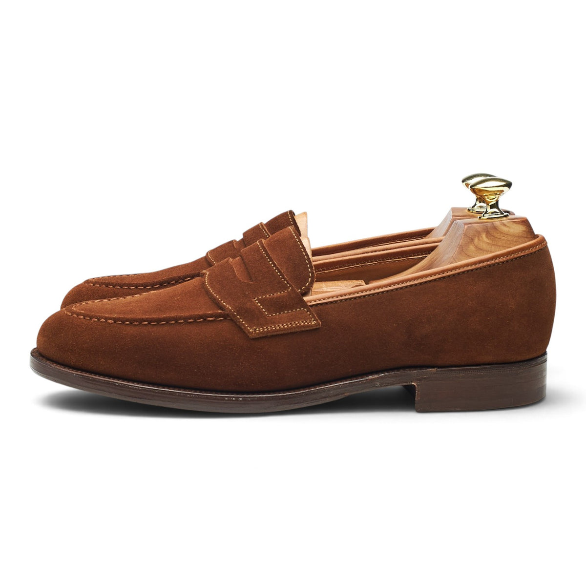 'Eaton' Snuff Brown Suede Loafers UK 7 EX
