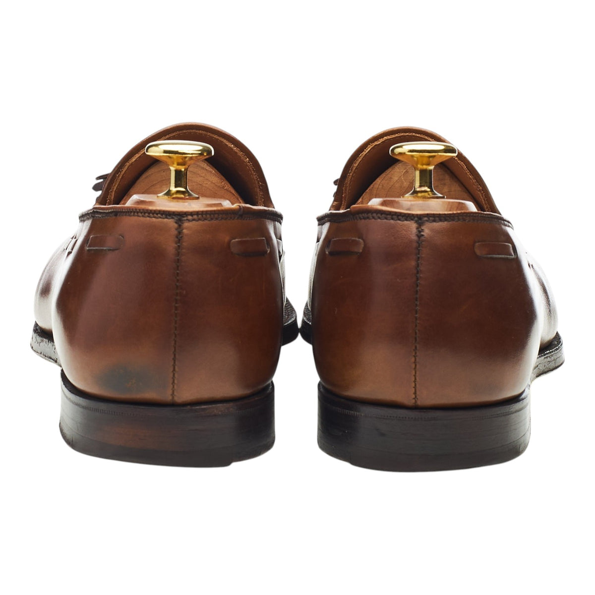 'Cavendish 2' Dark Brown Leather Tassel Loafers UK 9 E