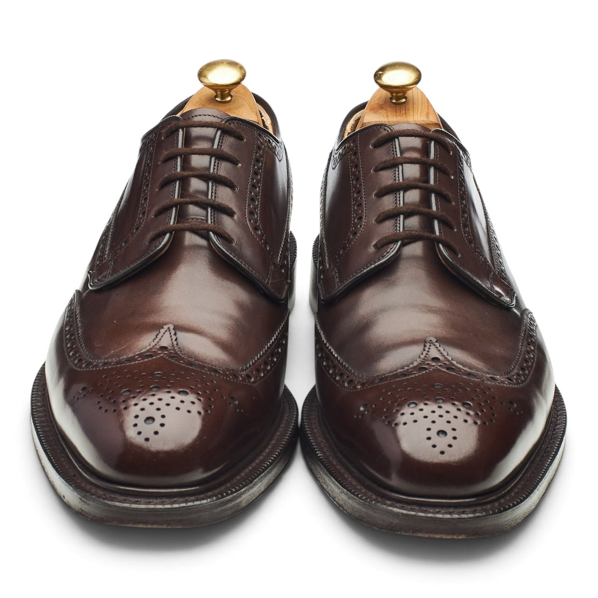 'Grafton' Dark Brown Leather Derby Brogues UK 9.5 G